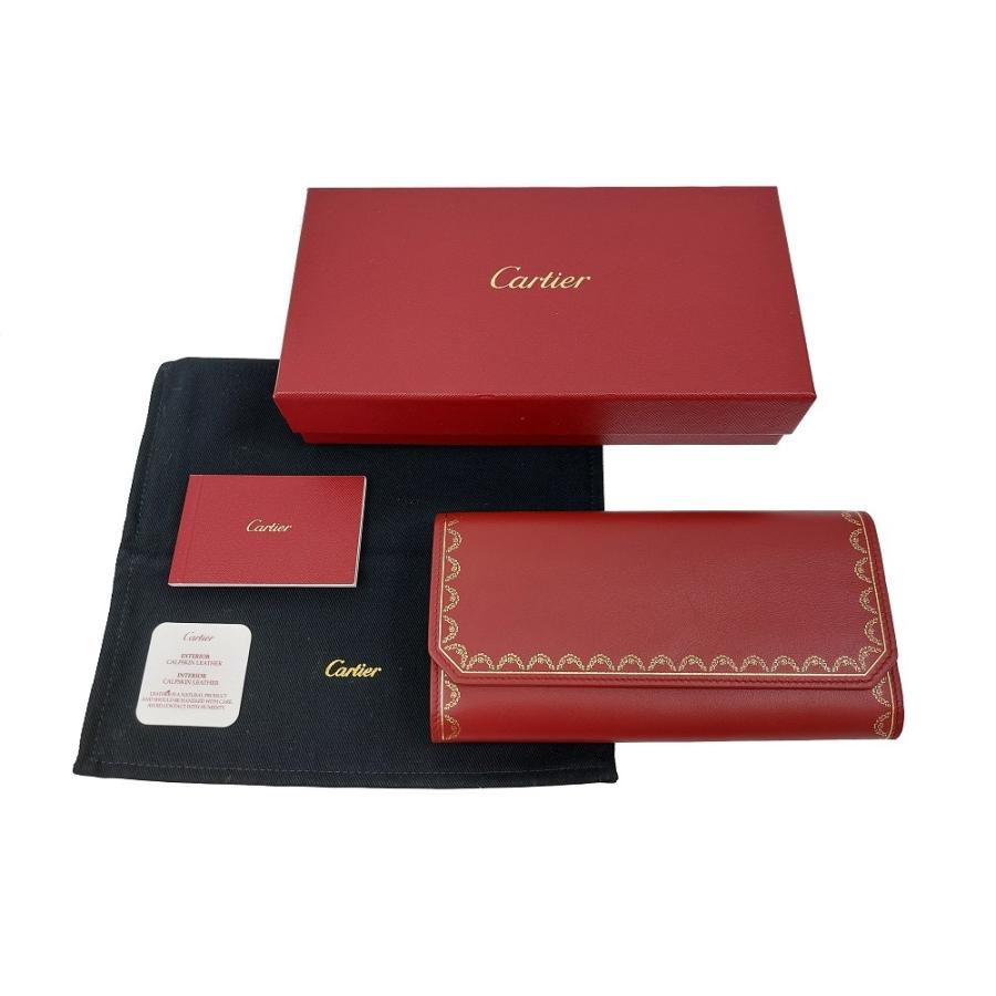 Cartier カルティエ「未使用品」L3001705 ガーランド ドゥ カルティエ インターナショナル ウォレット 二つ折り長財布 （3623）