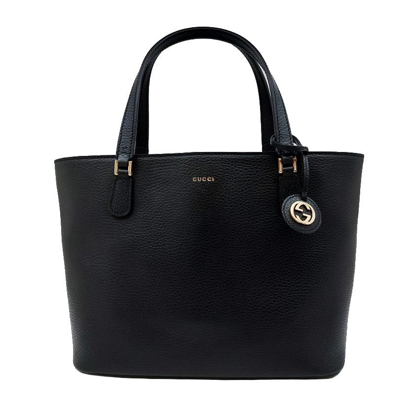 GUCCI グッチ「未使用品」388561 GGロゴチャーム レザー トートバッグ 