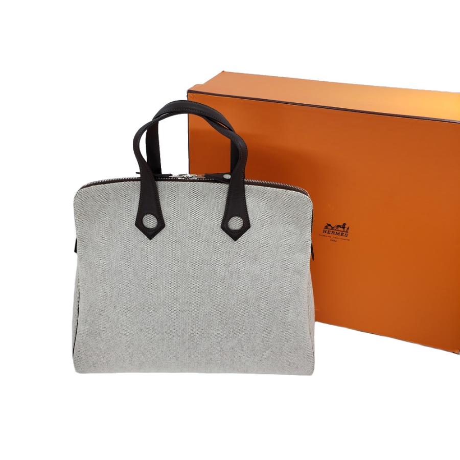 【未使用品】 HERMES 【エルメス】 サックイブー MM キャンバス×レザー ハンドバッグ/トートバッグ （2612）