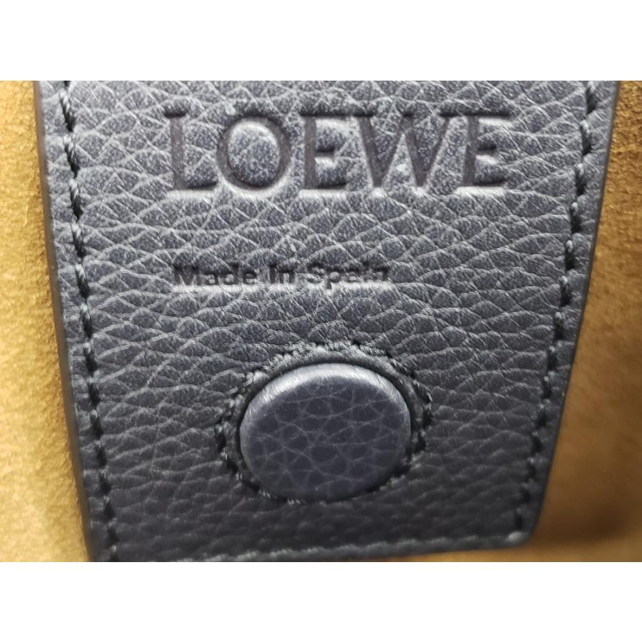 良品 LOEWE ロエベ Tバケット スモール ショルダーバッグ ハンドバッグ 35212KBR83 ネイビー レディース 古着 中古 USED LOEWE - 良品 LOEWE ロエベ Tバケット スモール ショルダーバッグ