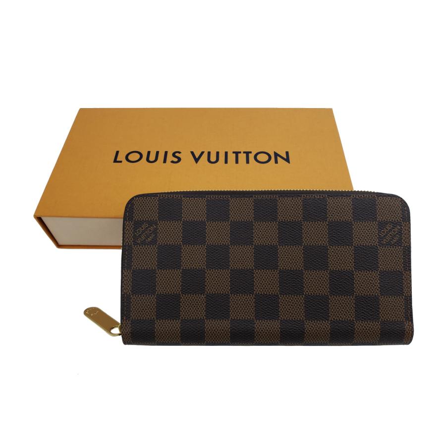 極美品ルイヴィトン ダミエ N41661ラウンドファスナー 長財布 ブラウン