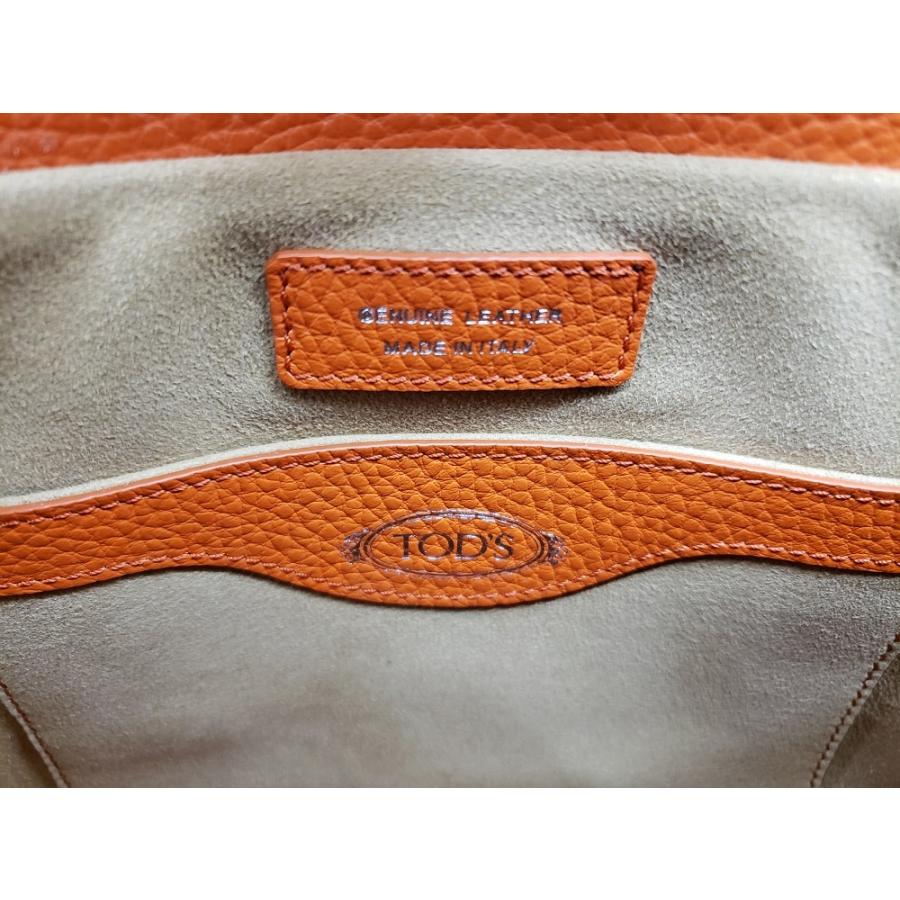 【12/15処分】Tod's オレンジ ハンドバッグ 中古・古着通販】TOD'S (トッズ) 2WAYショルダーバッグ オレンジ