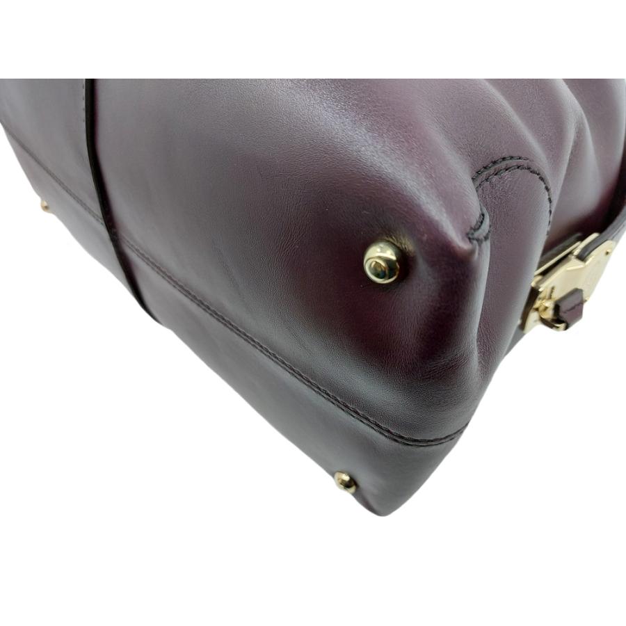 Sac Tods D-Styling Double Zip 2WAY En Cuir Brun - Occasion Très Bon état - Fabriqué En Italie