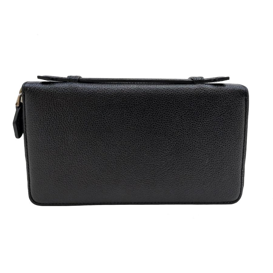 希少 極美品✨トッズ ダブルT オーガナイザー ラウンドファスナー レザー