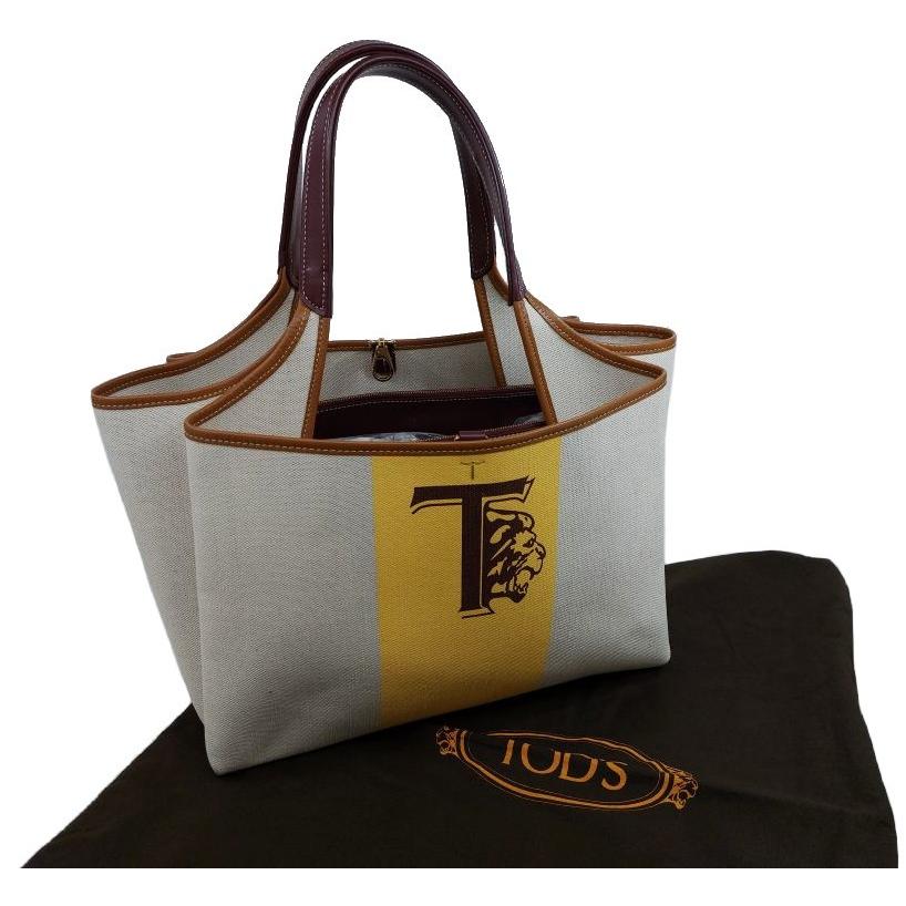 TOD'S（トッズ） トッズ「未使用品」キャンバス×レザー レディース T