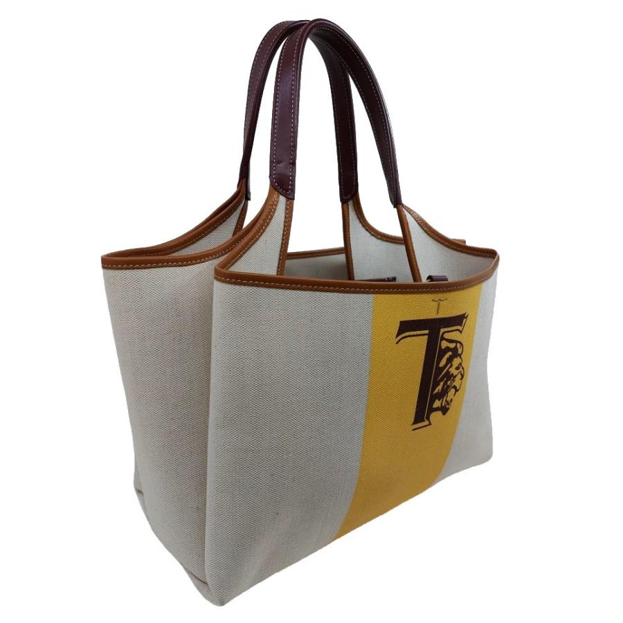 激レア・美品✨TOD'S トッズ ロゴ トートバッグ 極上レザー 肩掛け 大容量 TOD'S（トッズ） トッズ「未使用品」キャンバス×レザー レディース T