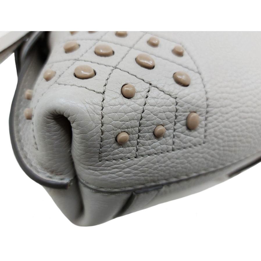 Tods ウェーブバッグ グレー 2way ハンドショルダーバッグ Woman GREY Tod's Wave Bag in Leather Small XBWWAVJ0200WPEPZC404 | Tods