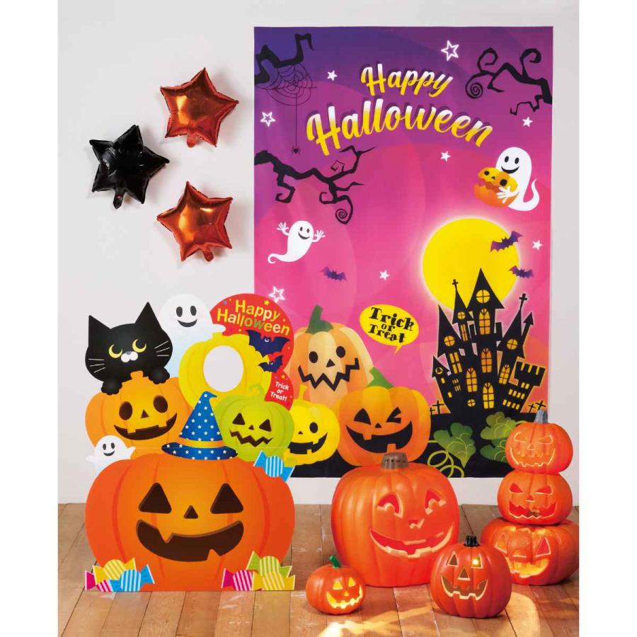 秋の装飾 ハロウィン 飾り 店舗・自宅兼用 LEDパンプキンランタン 3連