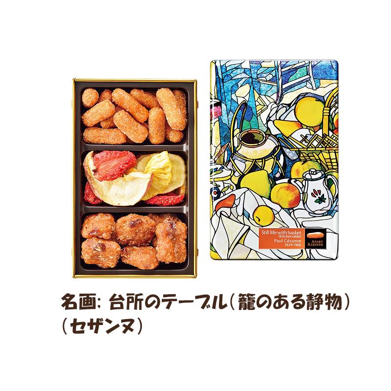 麻布十番 麻布かりんと KARINTO MUSEUM 名画 台所のテーブル（籠のある