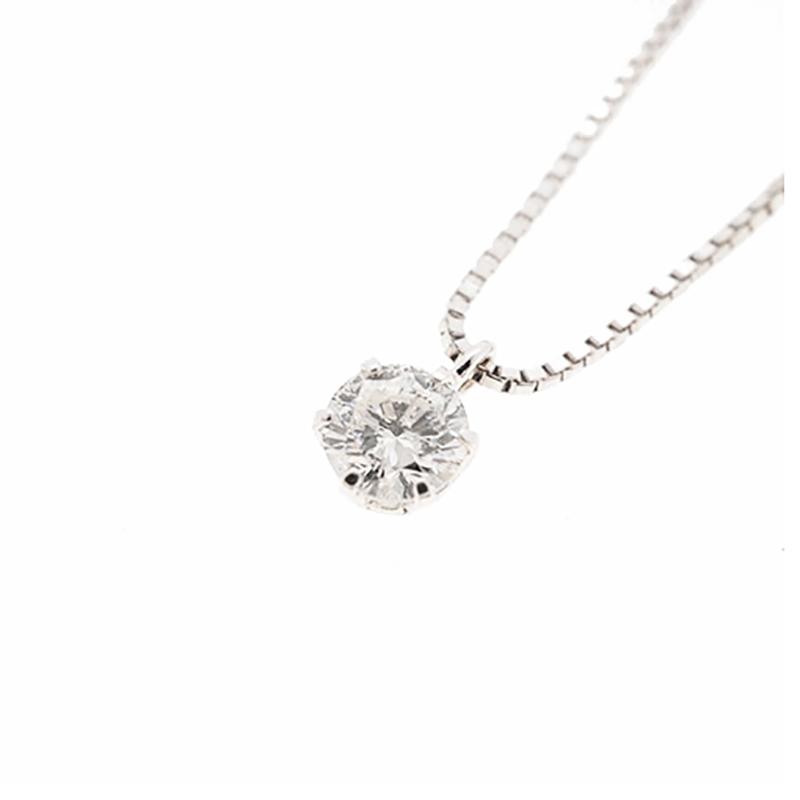 ju172】ダイヤモンド ネックレス/0.21ct/K18WG ホワイトゴールド/一粒  