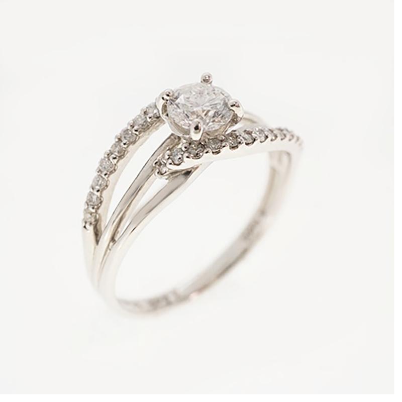 ju281】ダイヤモンド リング/0.34ct/0.10ct/Pt900 プラチナ/未使用