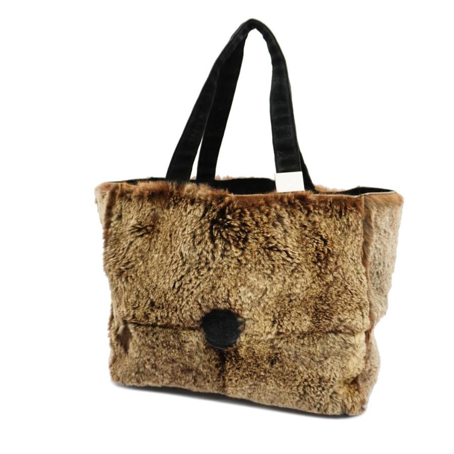 ☆最終価格 【4rb1942】シャネル トートバッグ/ラパン/ファー/ブラウン  