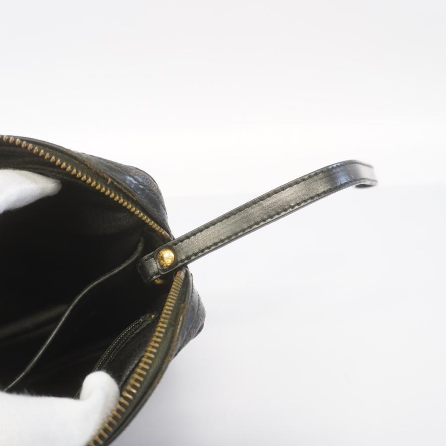 セリーヌ クラッチバッグ マカダム Pvc ブラック ゴールド金具 人気ブランド