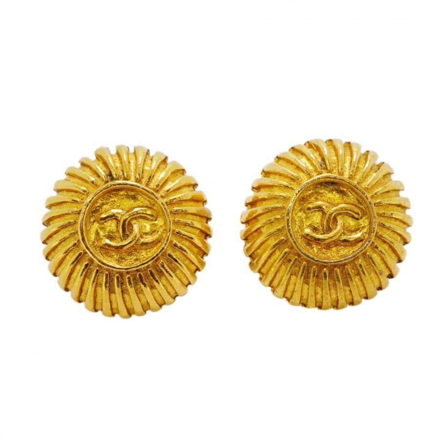 4jub0523】シャネル イヤリング ヴィンテージ ココマーク 丸型  