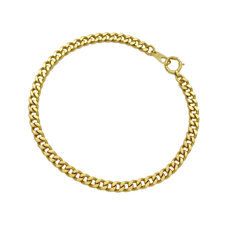 4khr090】喜平 ブレスレット K18 ゴールド 2面 シングル 18cm 9.3g  