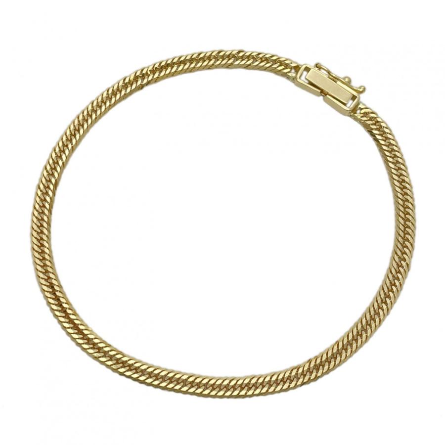 4khr188】喜平 ブレスレット K18 ゴールド 12面 トリプル 17cm 4.8g  