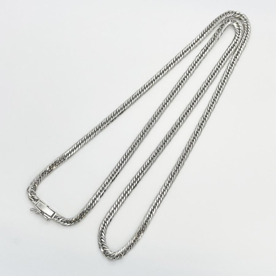 4khu120】喜平 ネックレス Pt850 プラチナ 8面 トリプル 60.5cm 30.3g 