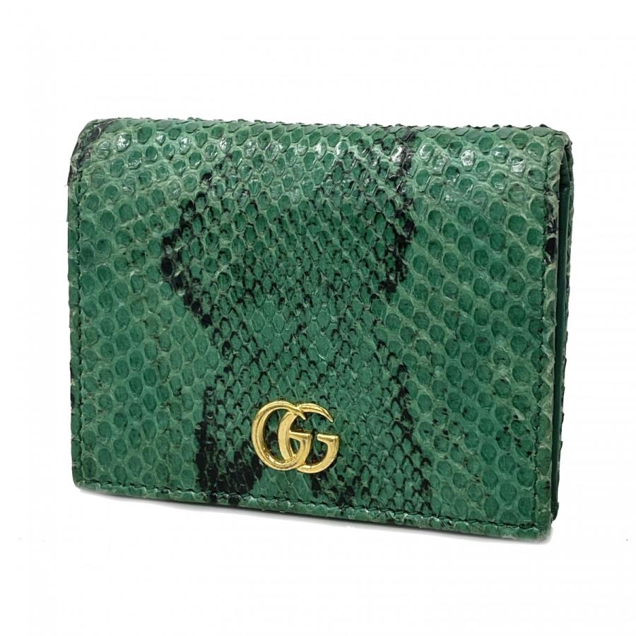 未使用級✨GUCCI グッチ GGマーモント 456126 折財布 パイソン 【公式