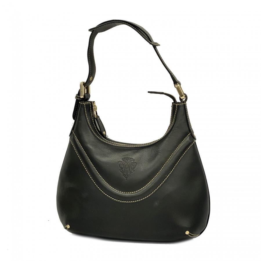 ☆SALE【5ab0097】グッチ ショルダーバッグ 141641 レザー ブラック 