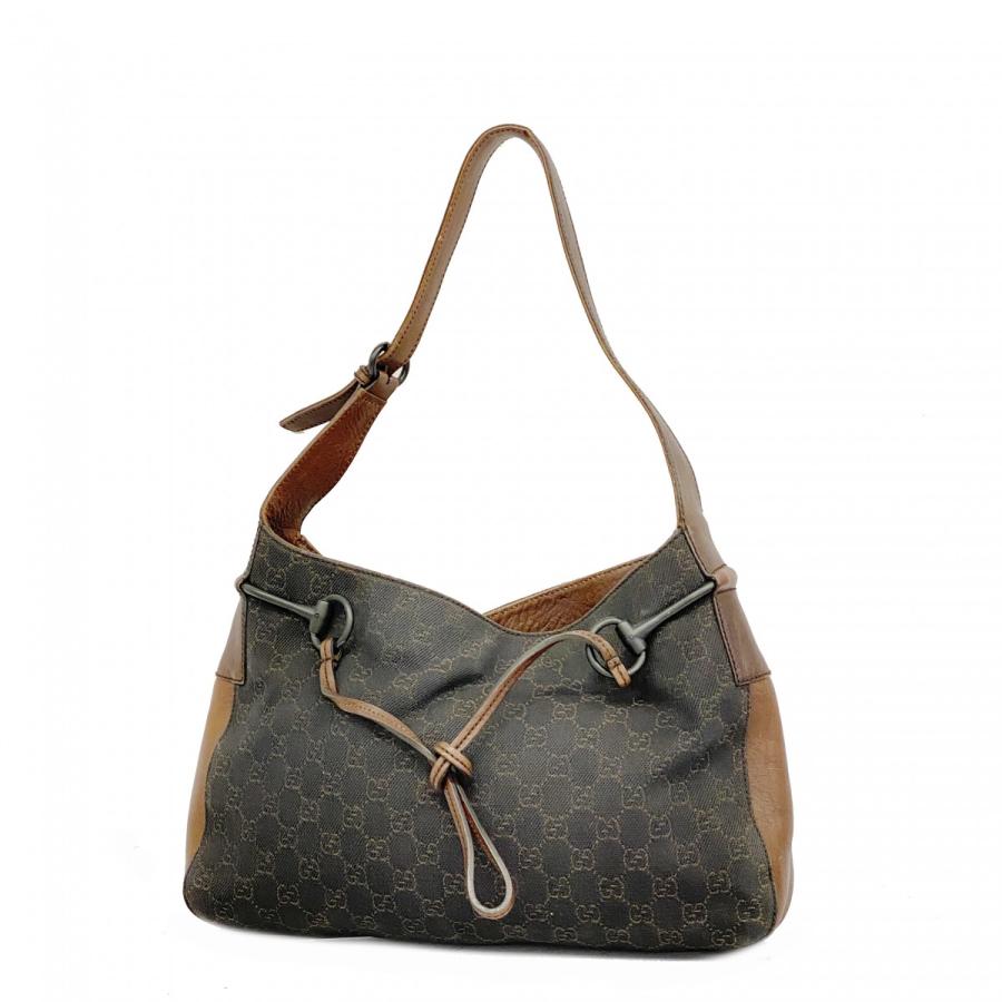 GUCCI 【5bd4207】グッチ ショルダーバッグ GGキャンバス ホースビット 