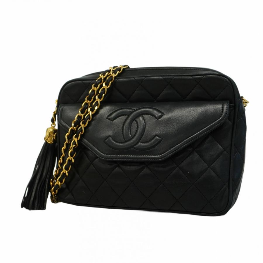 CHANEL 【5be5071-e】シャネル ショルダーバッグ マトラッセ フリンジ 