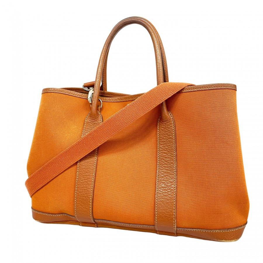 HERMES 【5cb0604】エルメス トートバッグ ガーデンパーティTPM トワル 