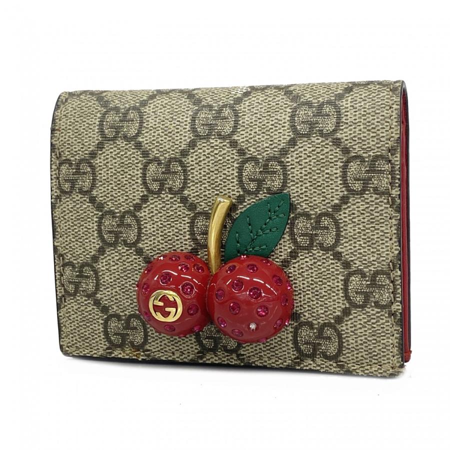 GUCCI 【5cc1557】グッチ 財布 GGスプリーム チェリー 476050 PVC  