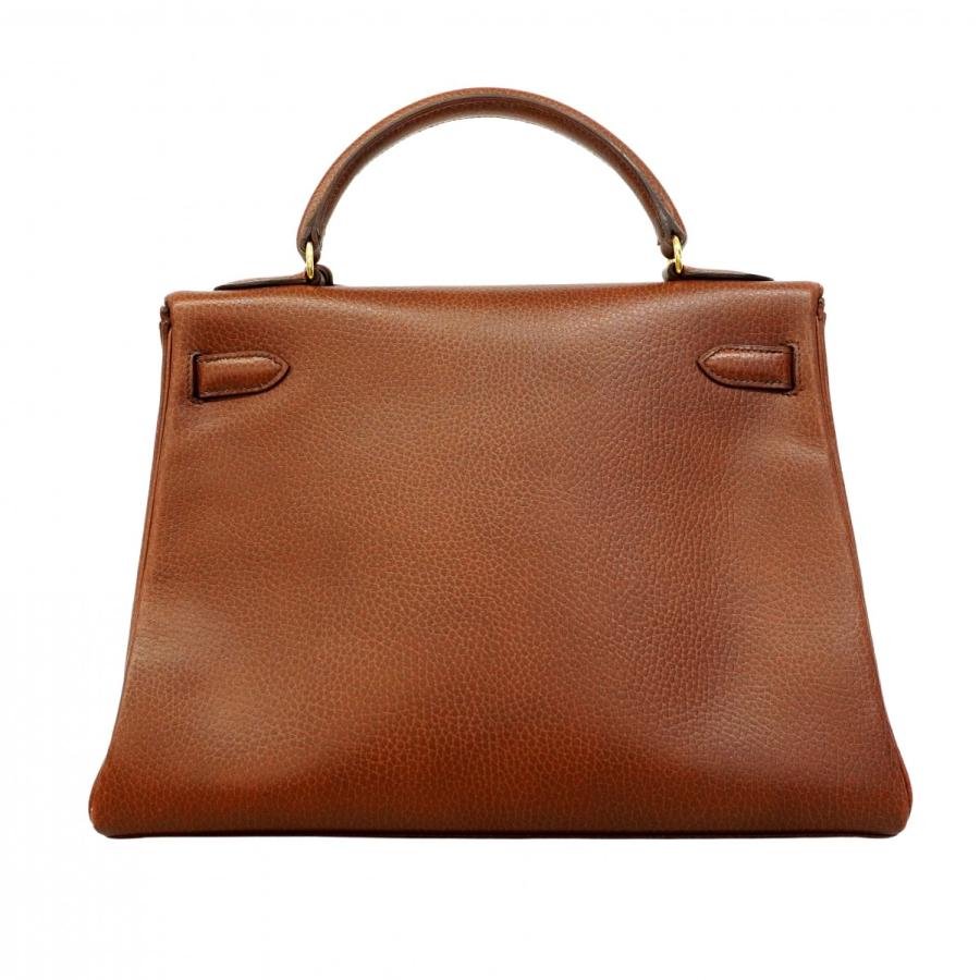 HERMES 【5cc1881】エルメス ハンドバッグ ケリー32 アルデンヌ マロン 