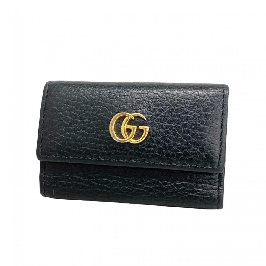 GUCCI 【5cc2768】グッチ キーケース GGマーモント 456118 レザー  