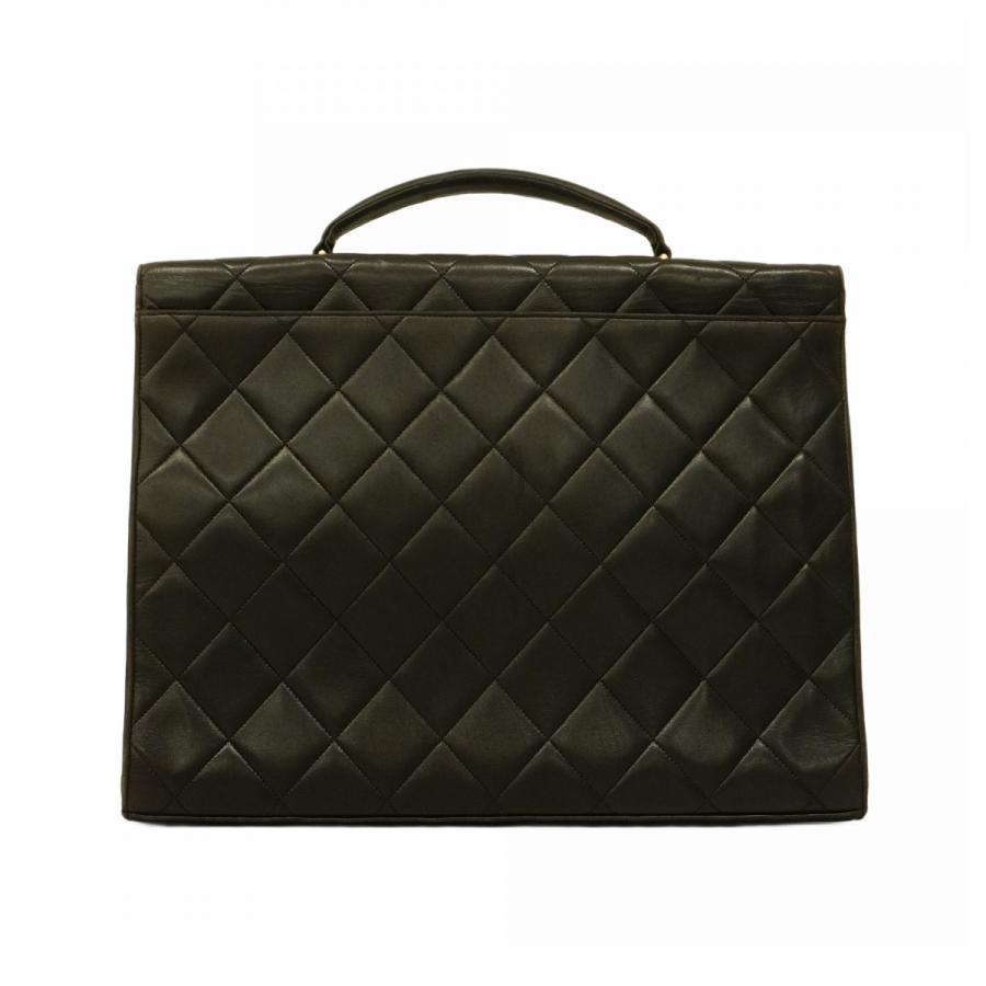 CHANEL 【5cd3530】シャネル ブリーフケース デカココ ラムスキン  