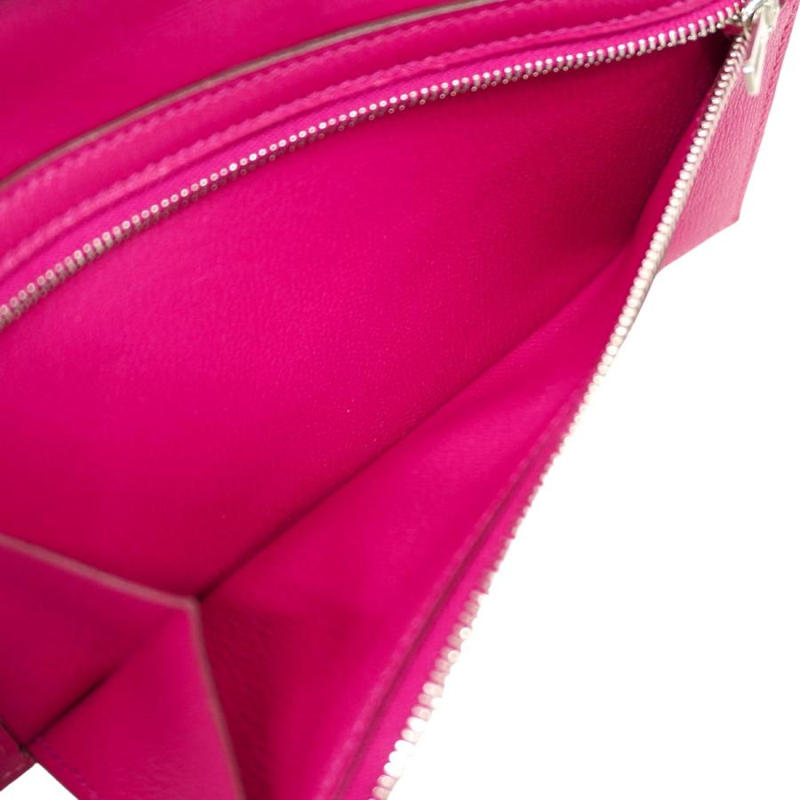 HERMES 【5cd4542】エルメス 長財布 ベアンスフレ アリゲーター ローズ  