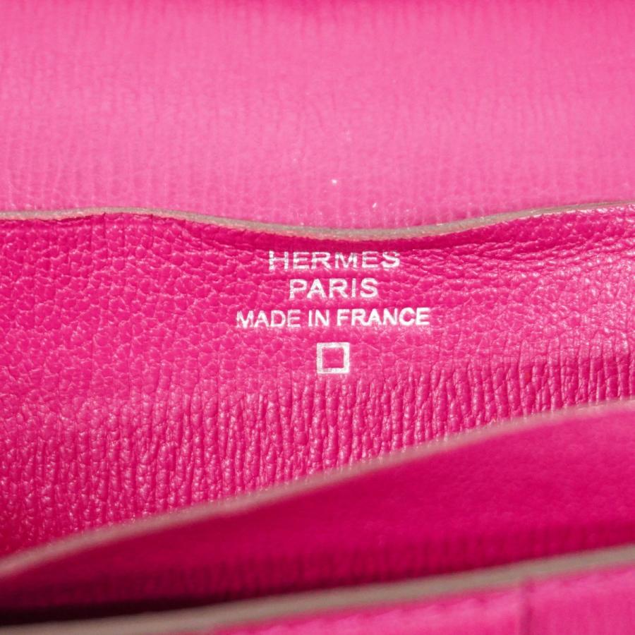 HERMES 【5cd4542】エルメス 長財布 ベアンスフレ アリゲーター ローズ  