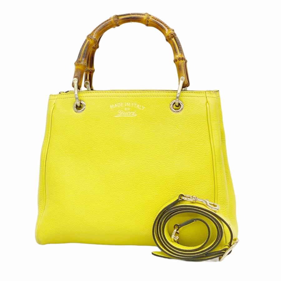 GUCCI 【5ce4977】グッチ ハンドバッグ バンブー 326032 レザー 