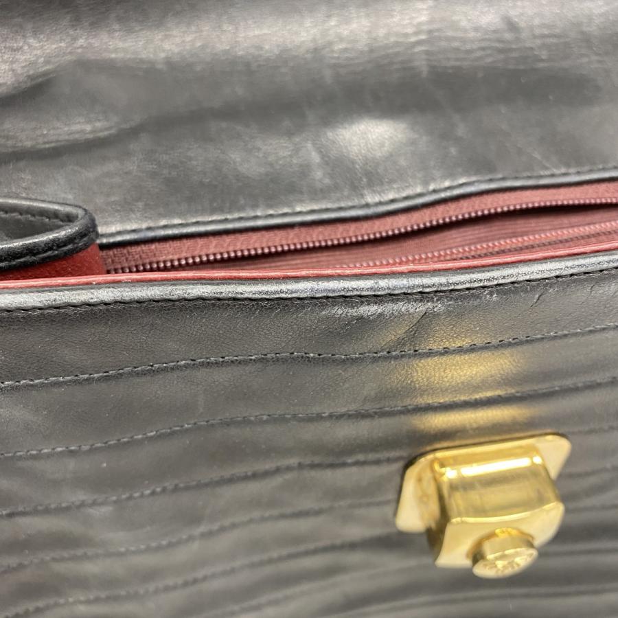 CHANEL 【5ce5044】シャネル ショルダーバッグ ラムスキン ブラック  