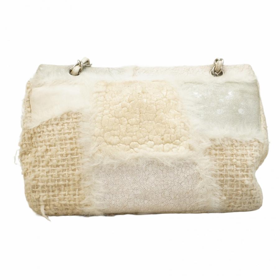 CHANEL 【5ce5292】シャネル ショルダーバッグ ファー ツイード 