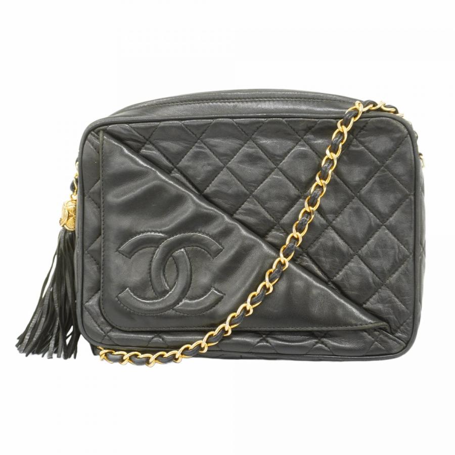 CHANEL 【5ce5557】シャネル ショルダーバッグ マトラッセ フリンジ  