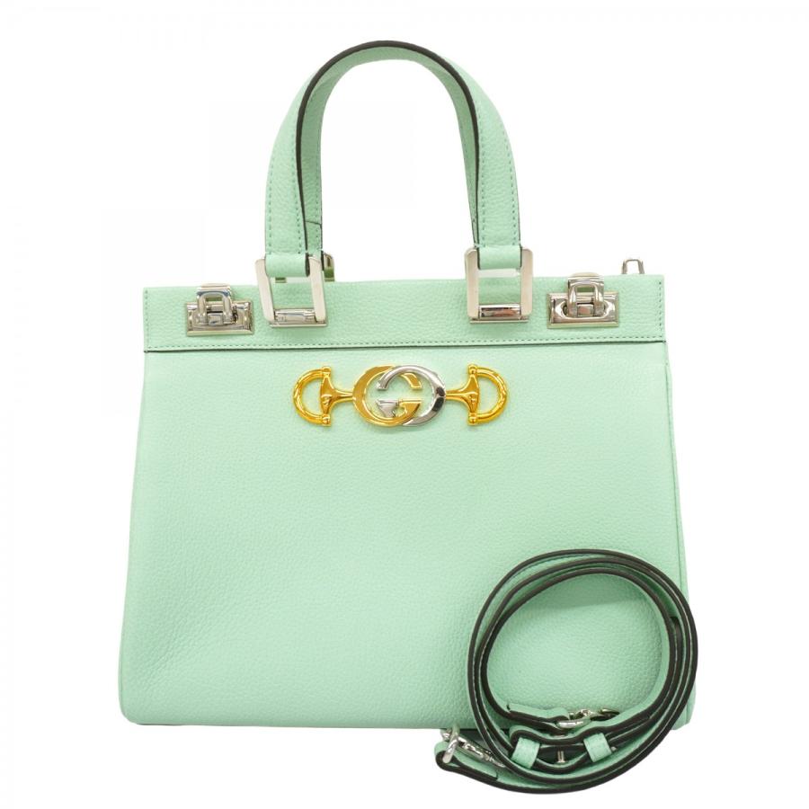 GUCCI 【5ce5668】グッチ ハンドバッグ ズゥミ 569712 レザー グリーン 