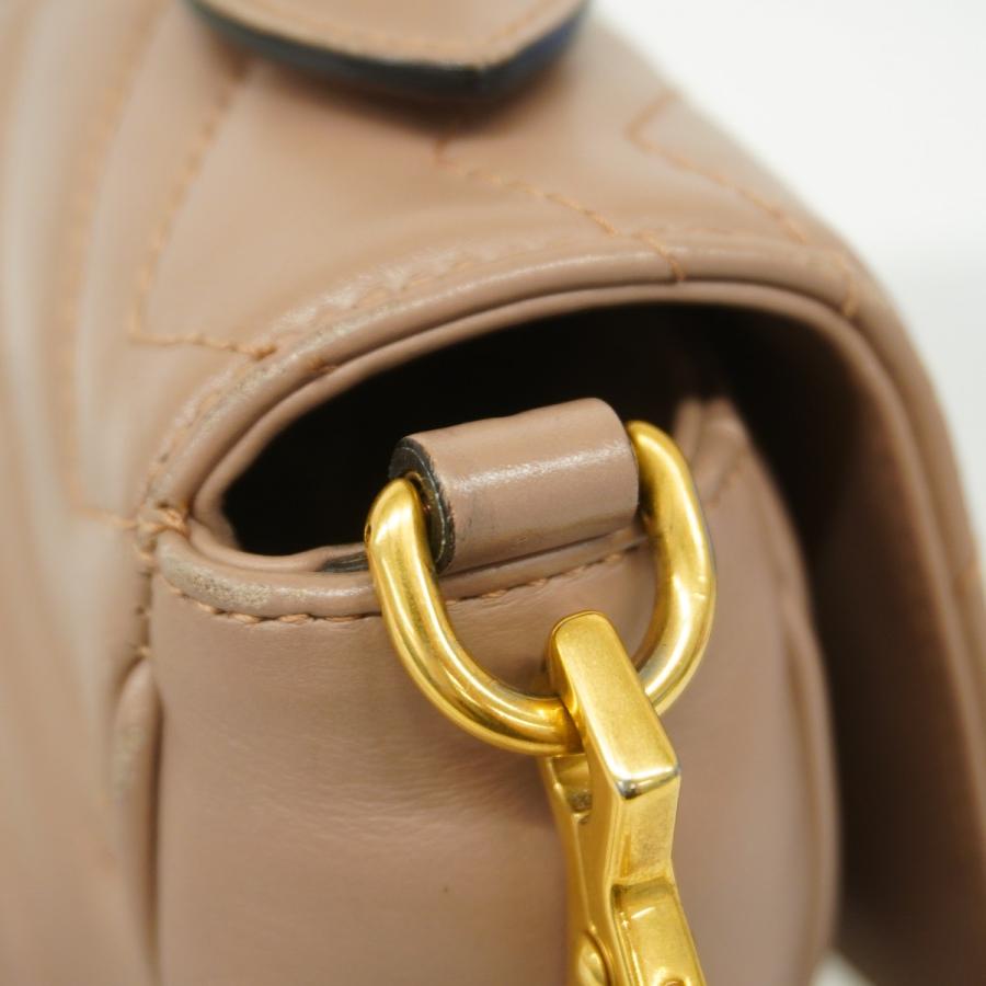 GUCCI 【5ce6273】グッチ ハンドバッグ GGマーモント 498109 レザー  
