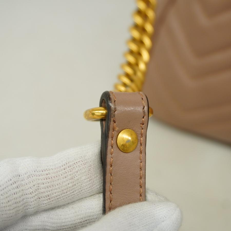 GUCCI 【5ce6273】グッチ ハンドバッグ GGマーモント 498109 レザー  