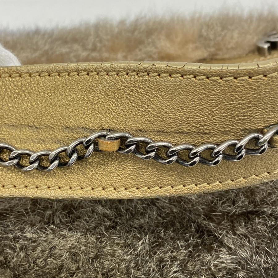 CHANEL 【5da0099】シャネル ショルダーバッグ ファー ブラウン  