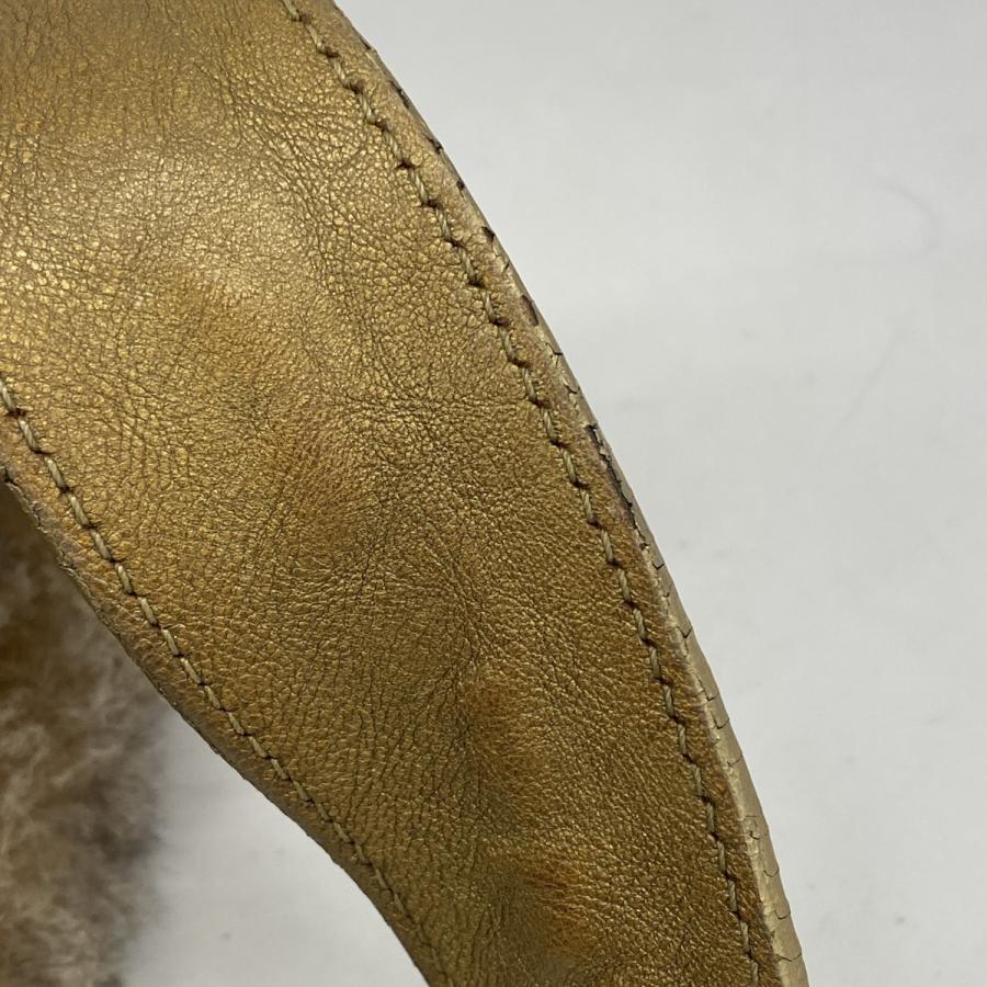 CHANEL 【5da0099】シャネル ショルダーバッグ ファー ブラウン  