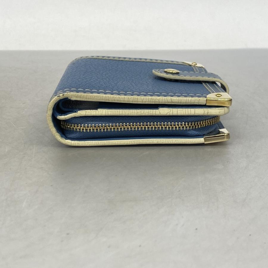 5da0272】ルイヴィトン 財布 スハリ コンパクトジップ M91829 ブルー