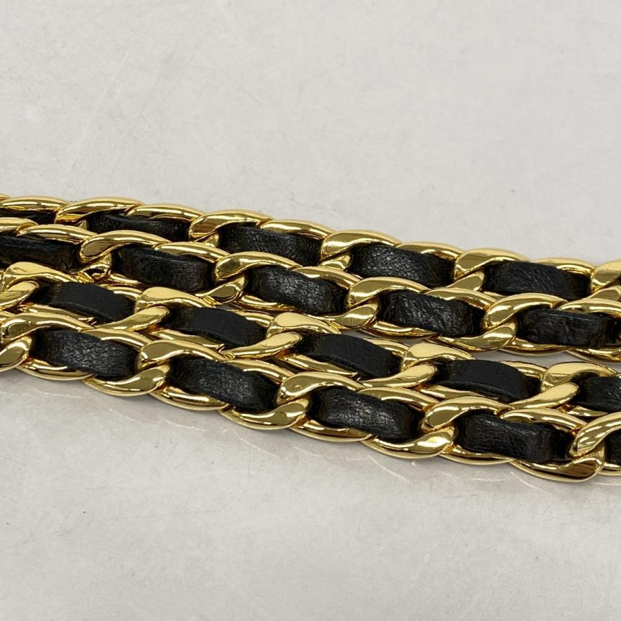 CHANEL 【5da0922】シャネル ベルト ブラック ゴールド金具 CHANEL 【5da0922】シャネル ベルト ブラック ゴールド金具