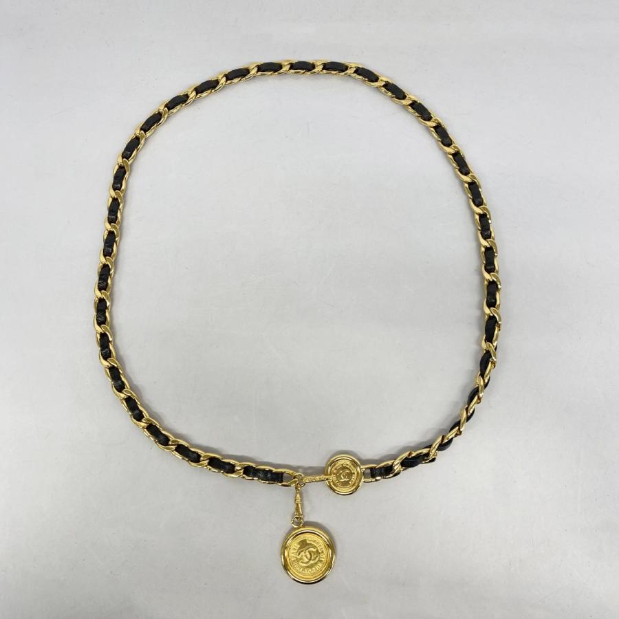 CHANEL 【5da0922】シャネル ベルト ブラック ゴールド金具 CHANEL 【5da0922】シャネル ベルト ブラック ゴールド金具