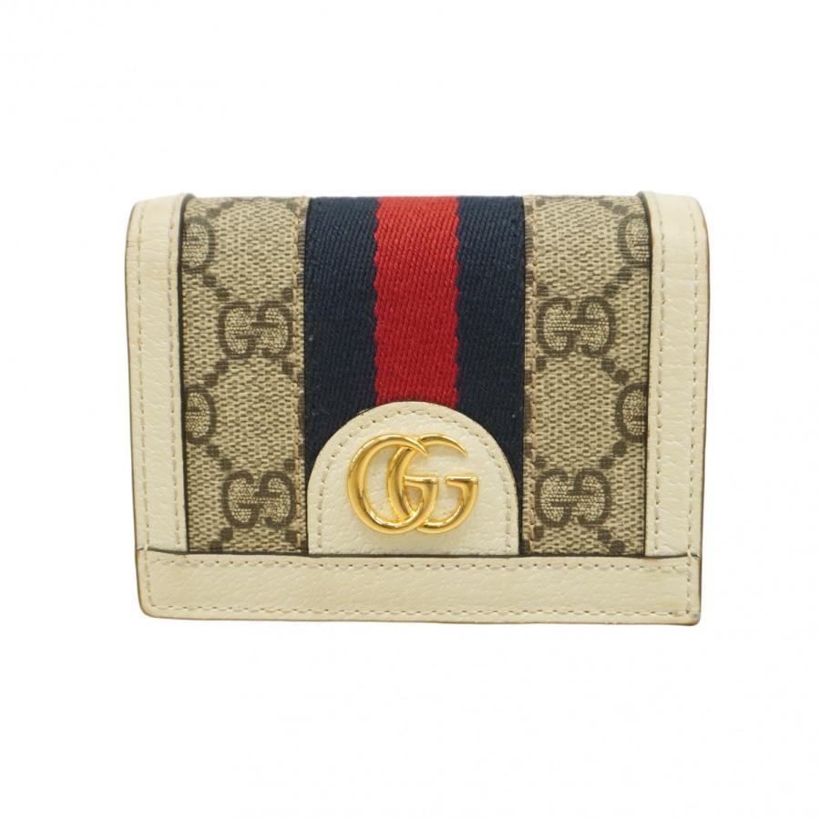 GUCCI 【5da1118】グッチ 財布 オフィディア 523155 PVC ホワイト  
