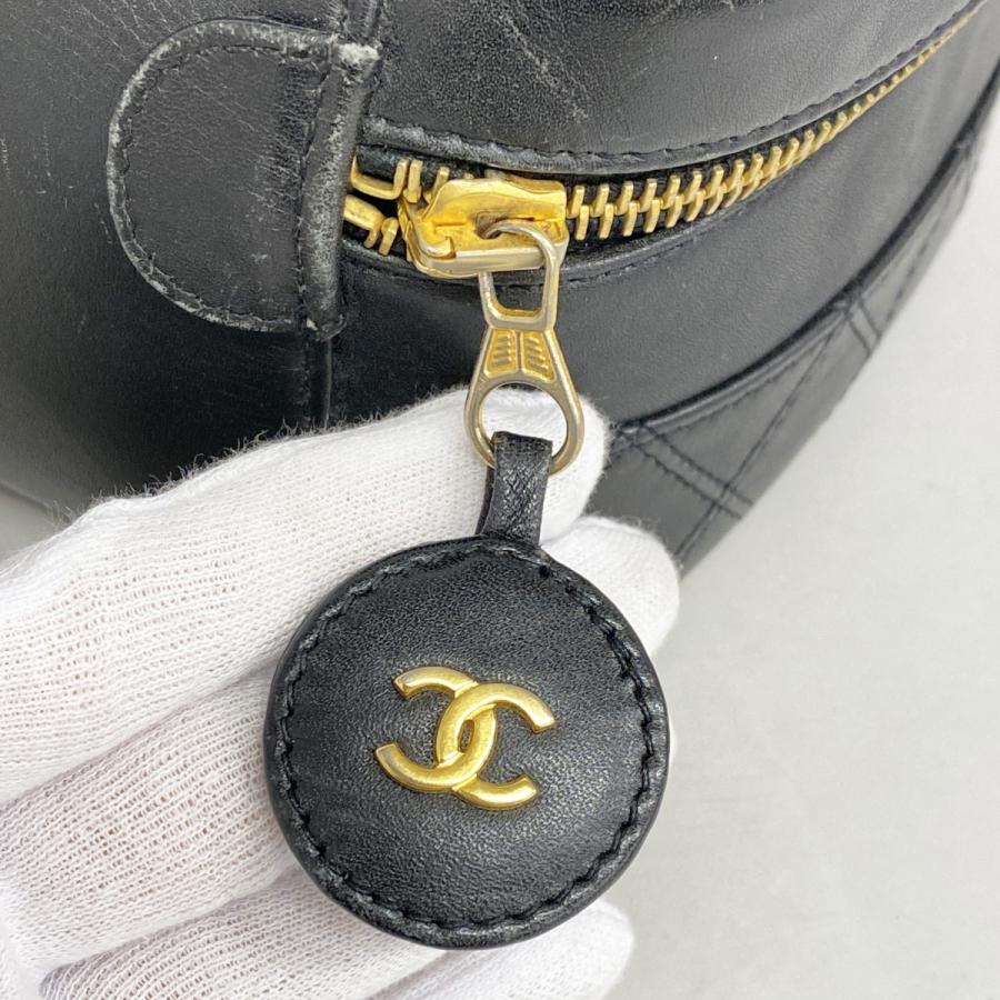 CHANEL 【5da1343】シャネル バニティバッグ ビコローレ レザー  