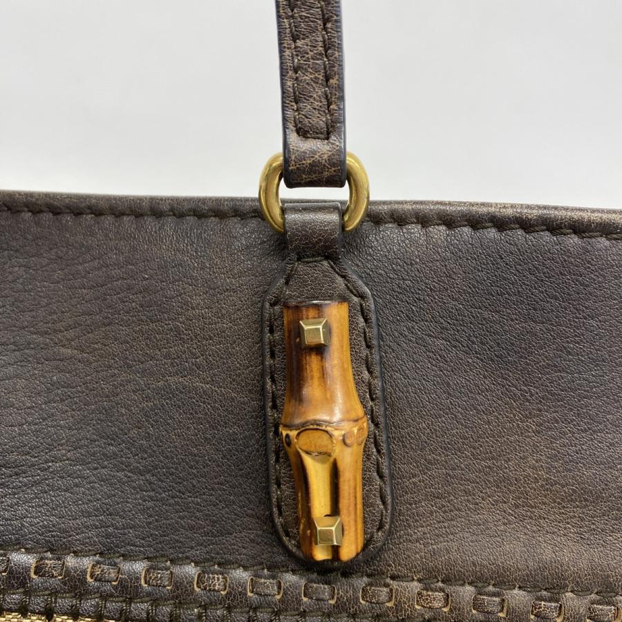 GUCCI 【5db1739】グッチ トートバッグ GGキャンバス/バンブー 353125  