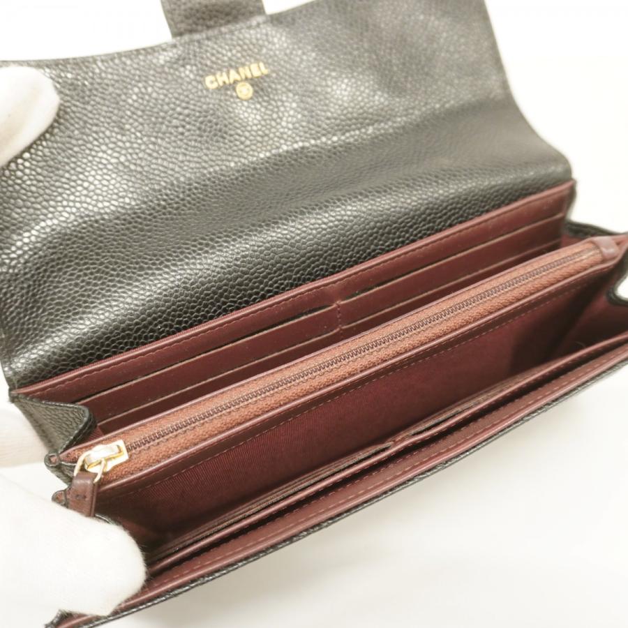 CHANEL 【5db2170】シャネル 長財布 マトラッセ キャビアスキン CHANEL 【5db2170】シャネル 長財布 マトラッセ キャビアスキン