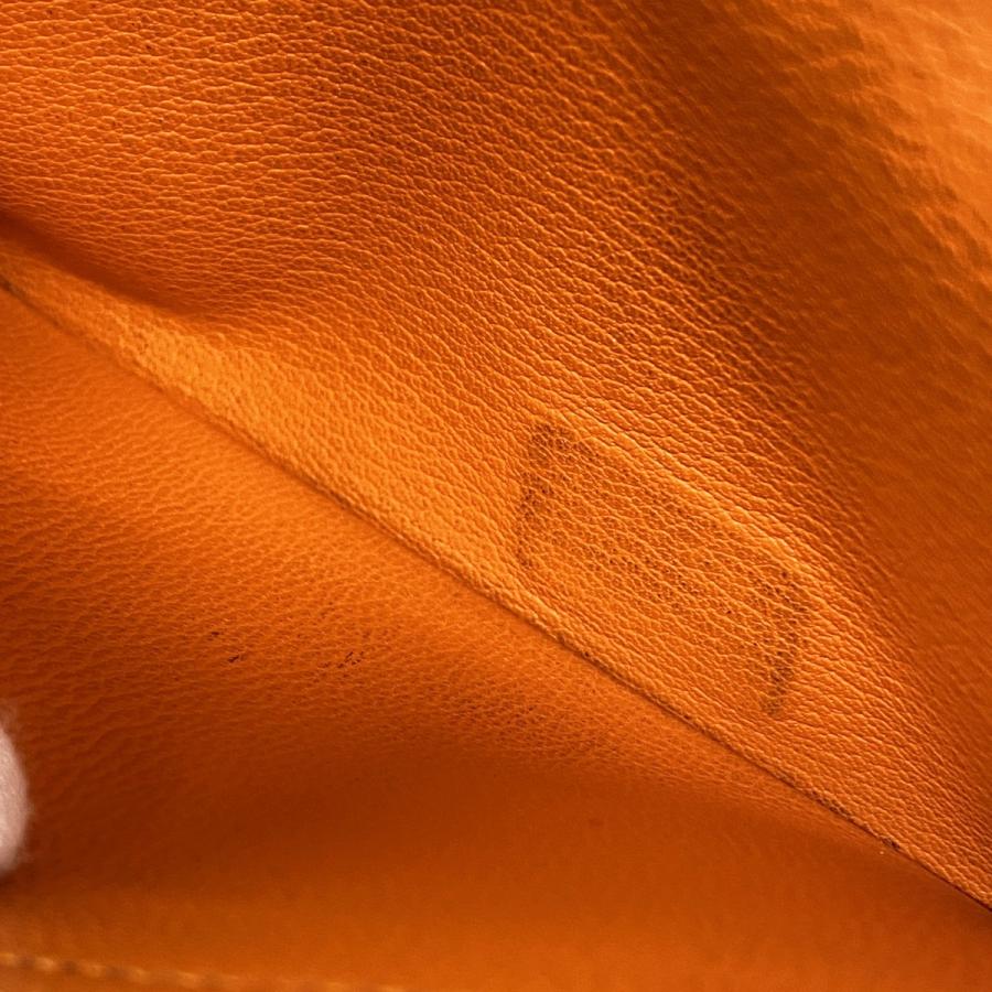 HERMES 【5db3224】エルメス 長財布 ベアン リザード オレンジ HERMES 【5db3224】エルメス 長財布 ベアン リザード オレンジ