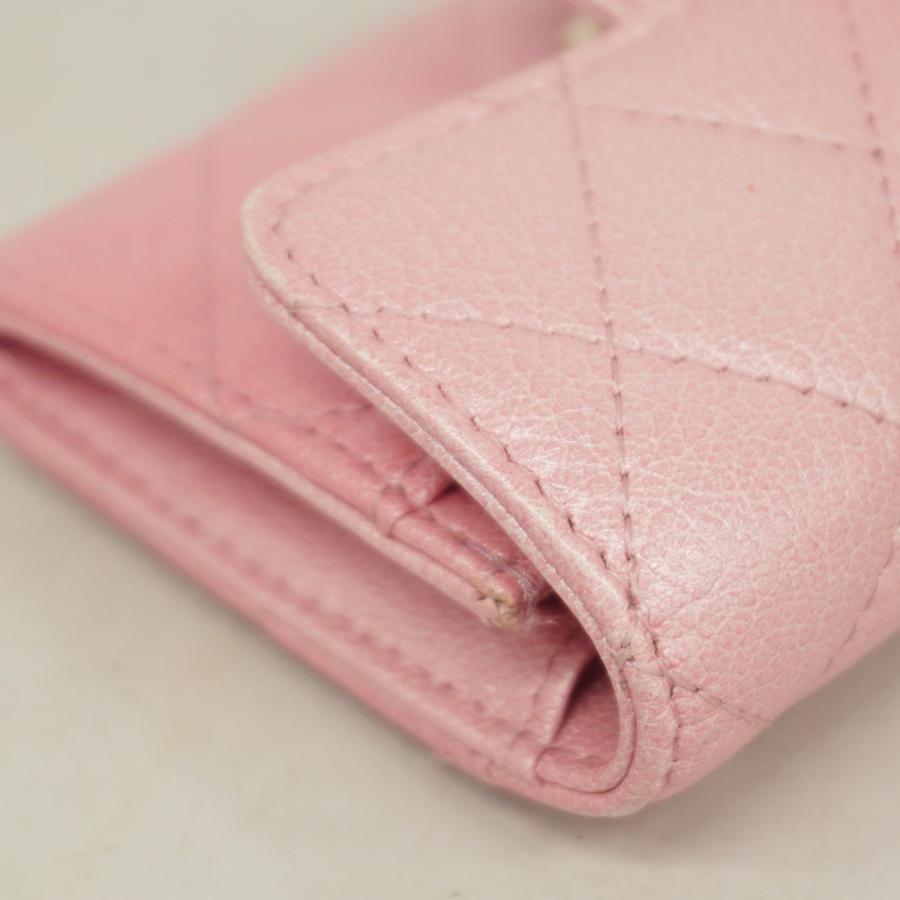 CHANEL 【5eb1506】シャネル カードケース マトラッセ ラムスキン  